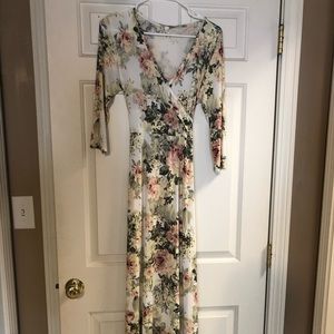 Pinkblush maternity maxi wrap dress